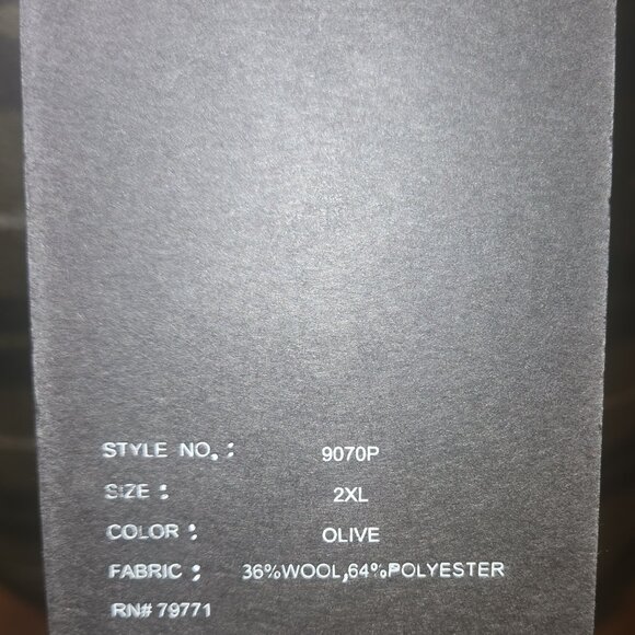 Jordan Craig Olive/Black Pea Coat - Picture 10 of 10